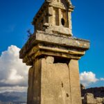 Xanthos Antik Kenti. Antalya/Türkiye'nin Kaş kentinde bulunan Xanthos - Letoon (Xantos, Xhantos, Xanths) antik kentinin mezar anıtı ve kalıntıları. Likya'nın başkenti.